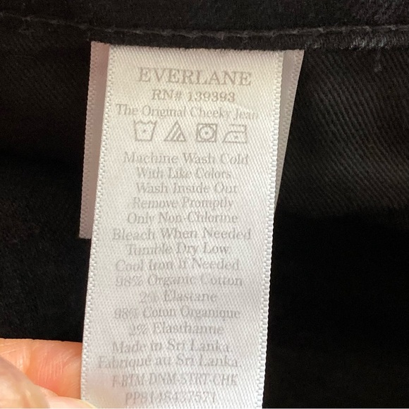 Everlane The Original Cheeky Jean Organic Cotton Hi Rise Black 25 - Picture 16 of 16